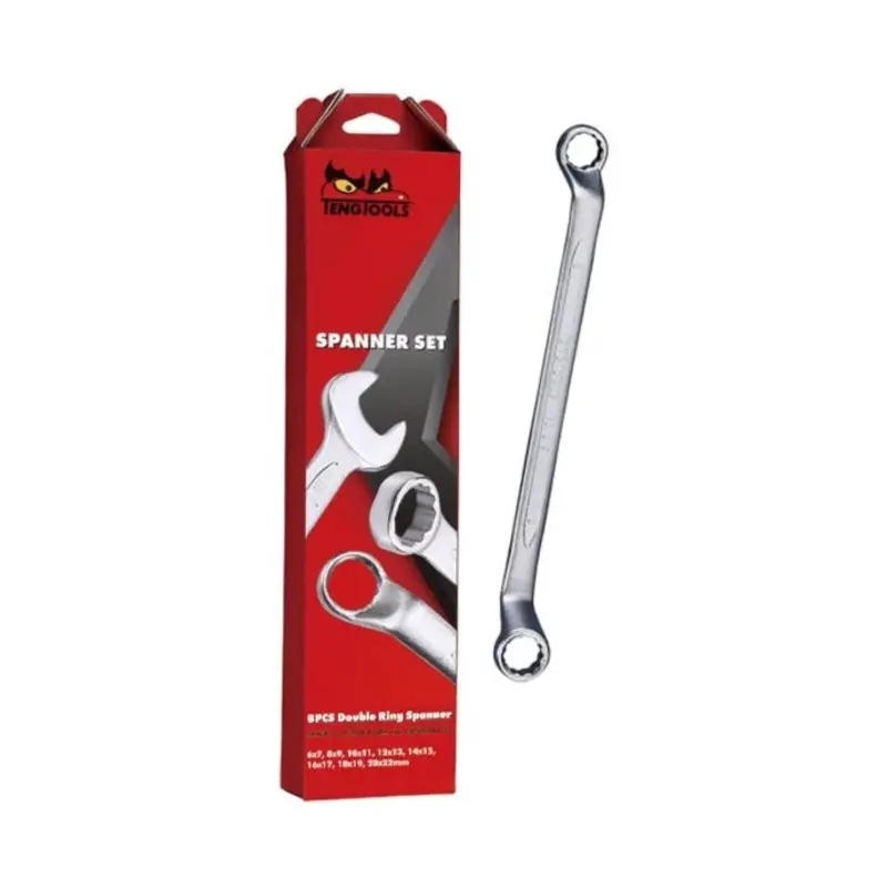 Teng Tools Double Ring Spanner Set 8 Pieces