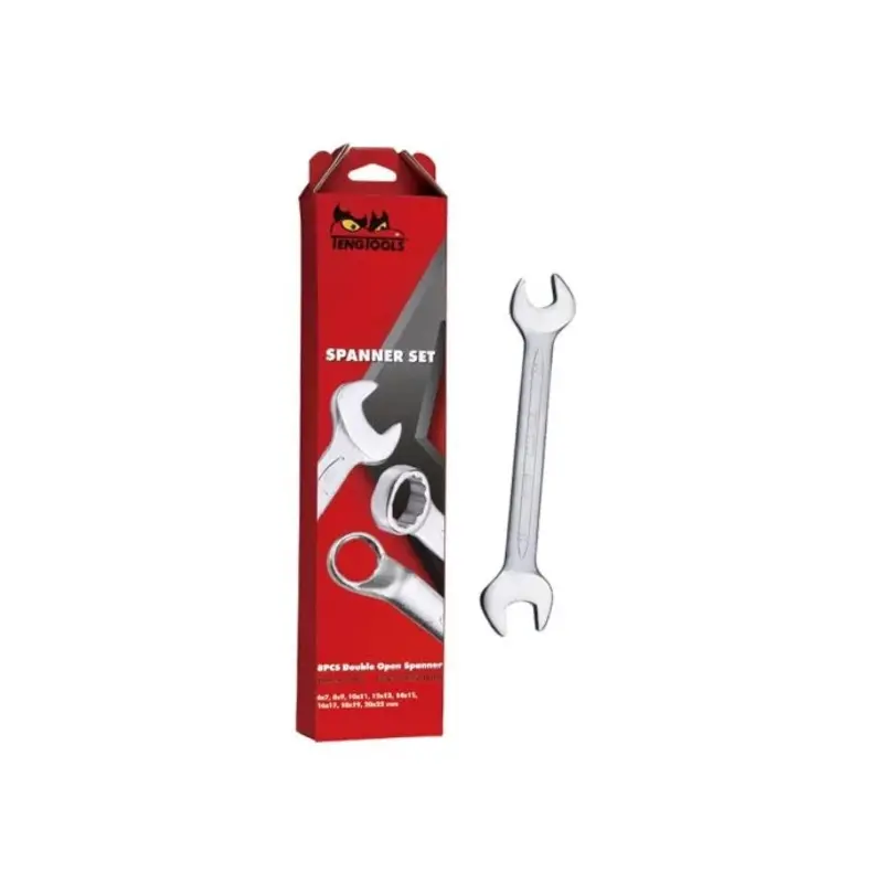 Teng Tools Double Open Ended Spanner Set 8 Pieces