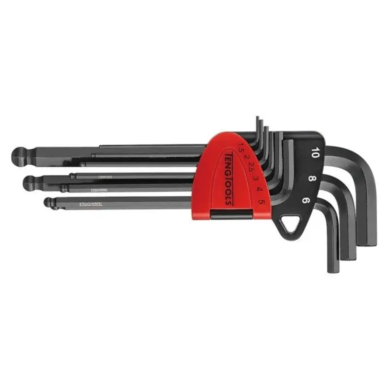 Teng Tools Ball Point Hex Key Set CR-MO 9 Pieces