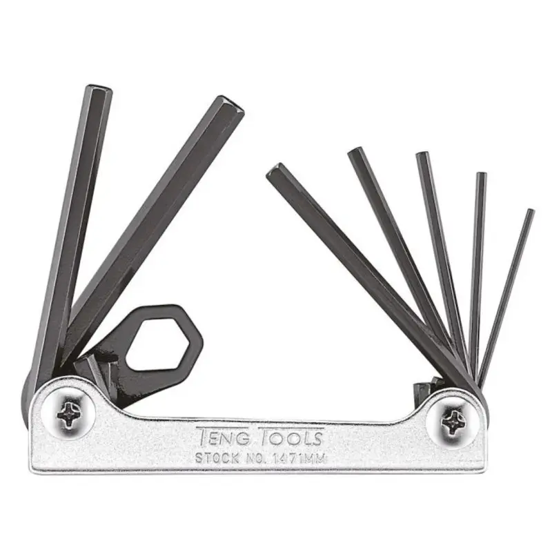 Teng Tools Folding Hex Key Set 1.5-6 mm 7 Pieces