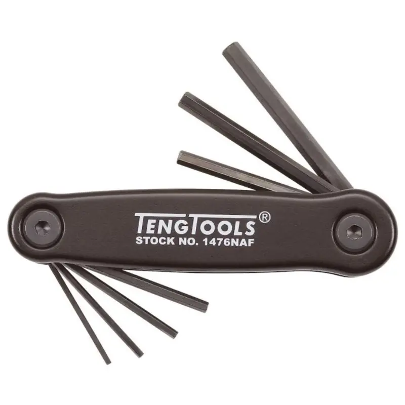 Teng Tools Folding Hex Key Set AF ALU 7 Pieces