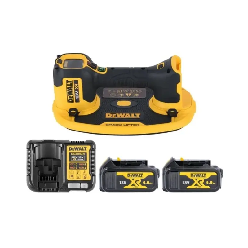 DeWalt DCE590N 18V XR Cordless Grabo Suction Lifter With 2 x 4.0Ah Batteries & Charger