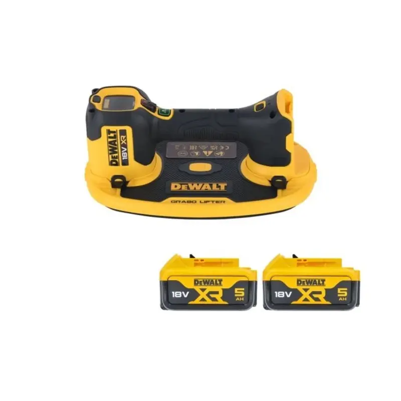 DeWalt DCE590N 18V XR Cordless Grabo Suction Lifter With 2 x 5.0Ah Batteries
