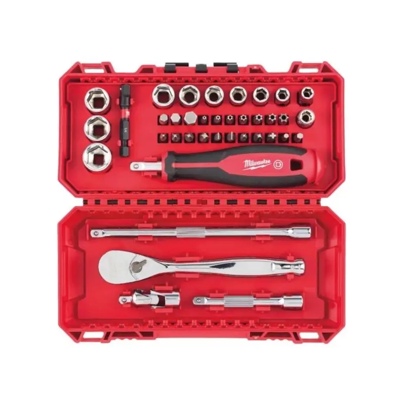 Milwaukee 4932498381 38 Pieces 1/4" Ratchet Driver Standard Socket Wrench Set Metric