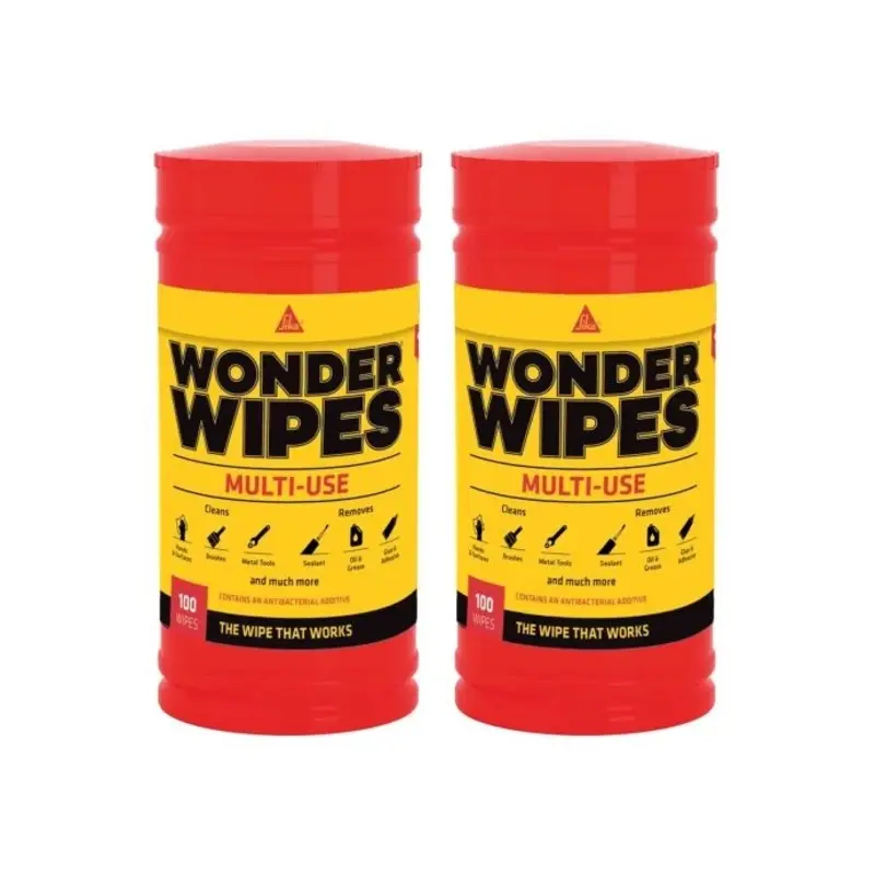 Everbuild Sika EVBWIPE80 Wonder Wipes Trade (Tub of 200) - Pack of 2