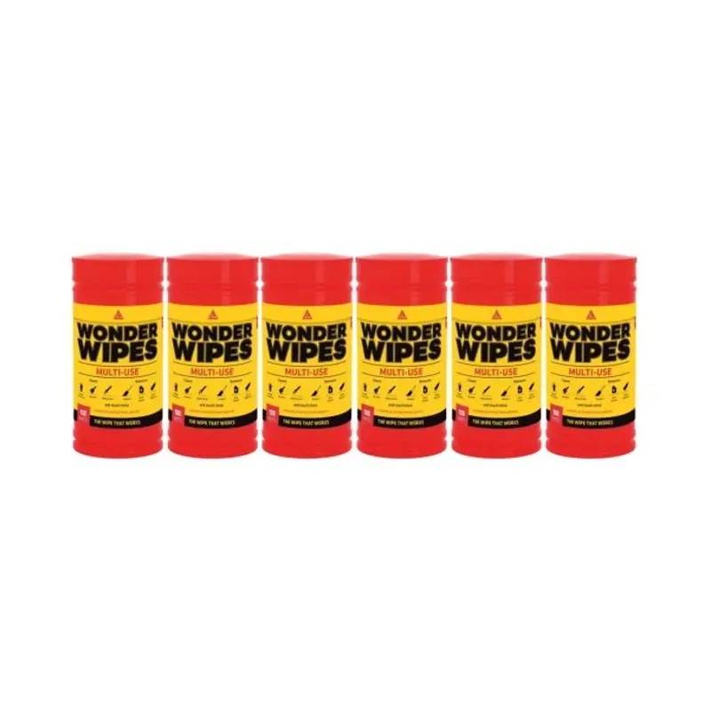 Everbuild Sika EVBWIPE80 Wonder Wipes Trade (Tub of 600) - Pack of 6