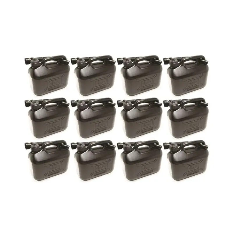 Hilka 5L Black Plastic Fuel Can - Pack of 12