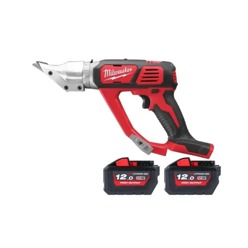 Milwaukee M18BMS12 18V Cordless Compact 1.2mm Metal Shear With 2 x 12.0Ah Batteries