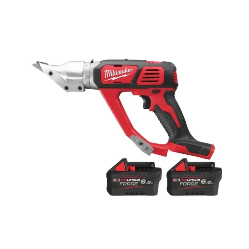 Milwaukee M18BMS12 18V Cordless Compact 1.2mm Metal Shear With 2 x 6.0Ah Batteries