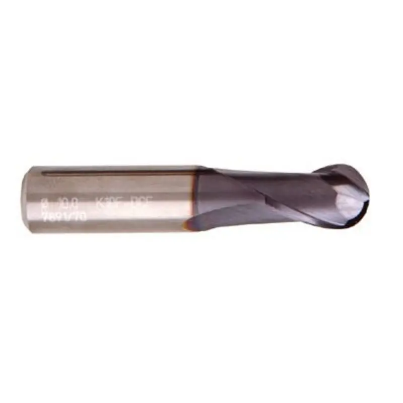 Hertel 10mm Carbide 2 Flute Ball Nose TiAlN Coated Throwaway End Mill