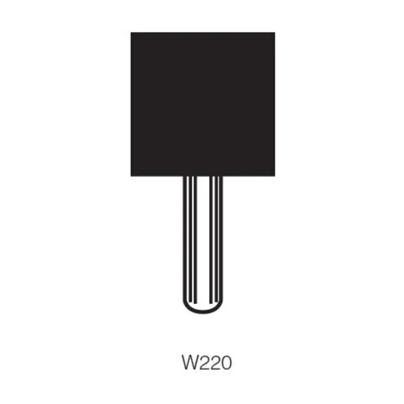 Select W220 A46 Regular 1/4 inch Shank Industrial Rubber Mounted Wheel - Cylinder