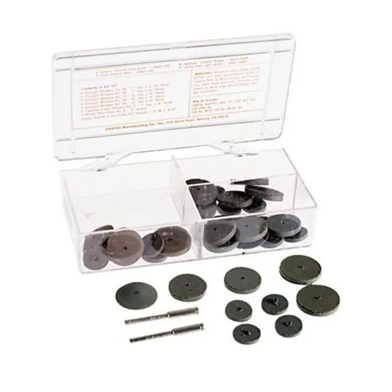 Cratex 46PC Rubberized Abrasive Small Wheel and Mandrel Kit #707