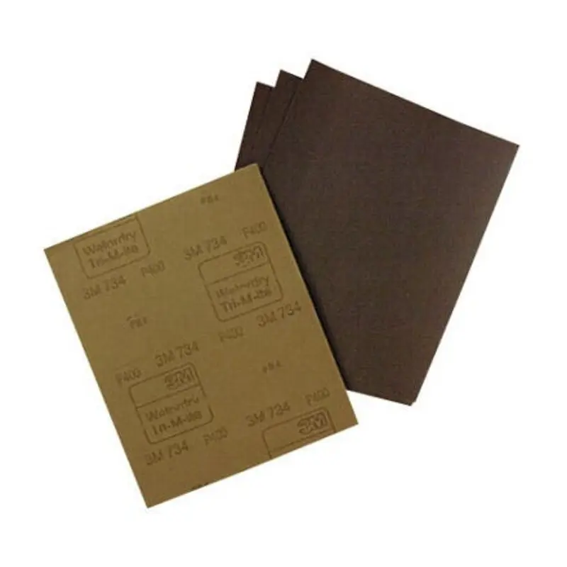 3M 230 x 280mm 180 Grit Silicon Carbide Abrasive Paper Sheet 734
