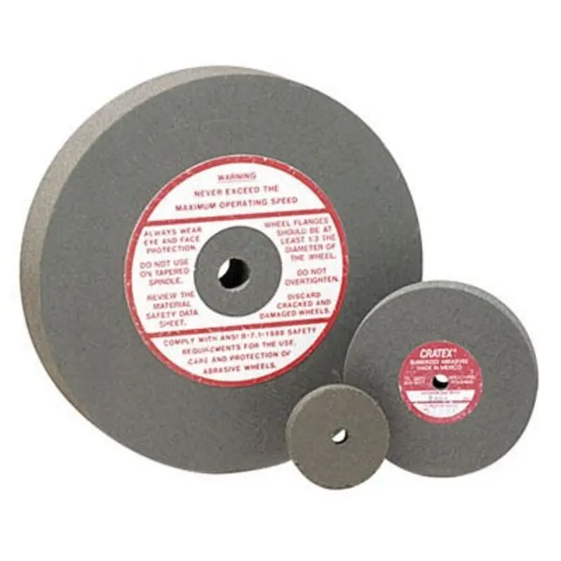 Cratex 3 x 1/2 x 1/4in Coarse Silicon Carbide Rubberised Abrasive Large Wheel #308C