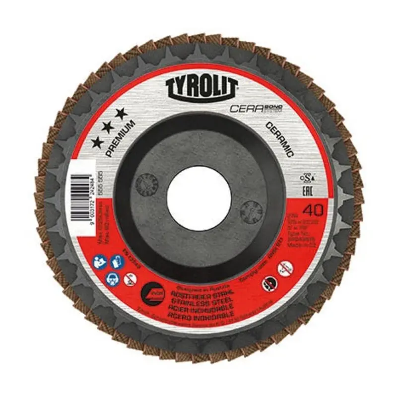 Tyrolit 125 x 22.23 ZA40 Flat Long Life Flap Disc