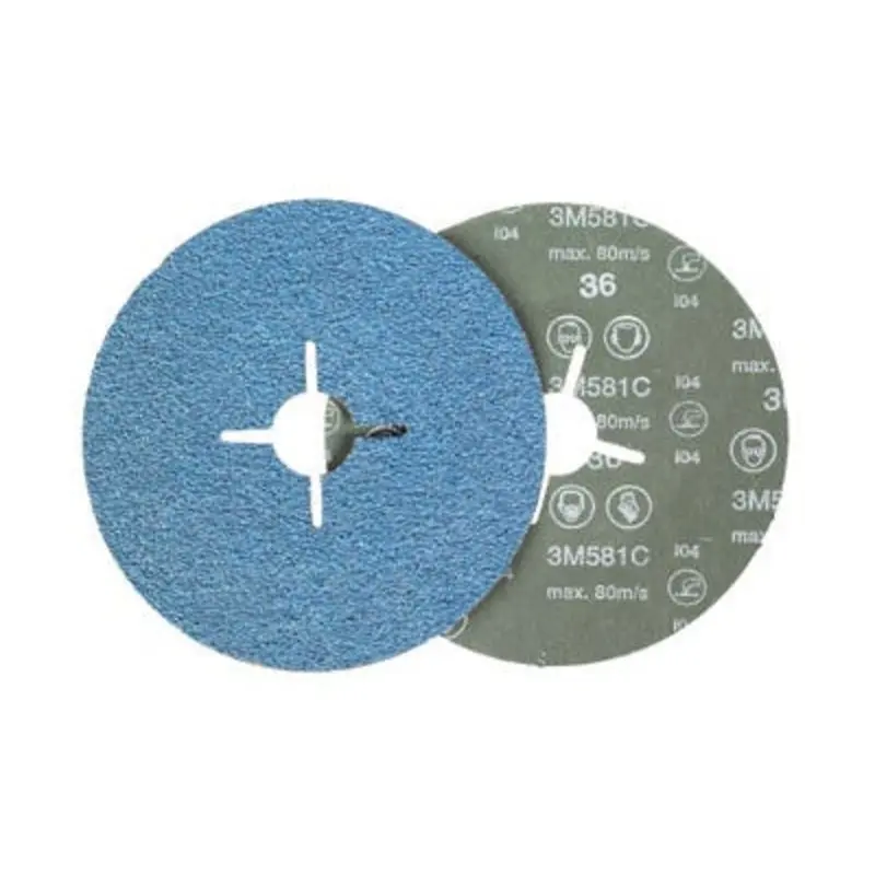 3M 100 x 16mm 36 Grit Aluminium Zirconia Fibre Disc 581C