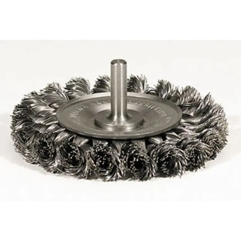 Weiler 3-1/4 x 0.0118 x 1/4in Stem Mounted Knot Wire Wheel Brush