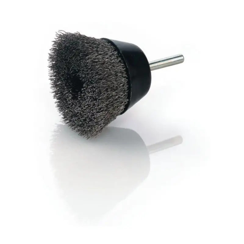 RIB Koti 60 x 0.3 x 6mm Stainless Steel Shaft Mounted Record Cup Brush