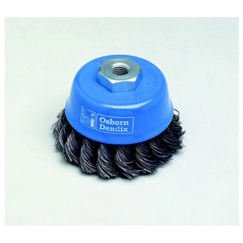 Osborn International 100 x 0.5mm Steel Knotted Wire Cup Brush M14x2 Thread