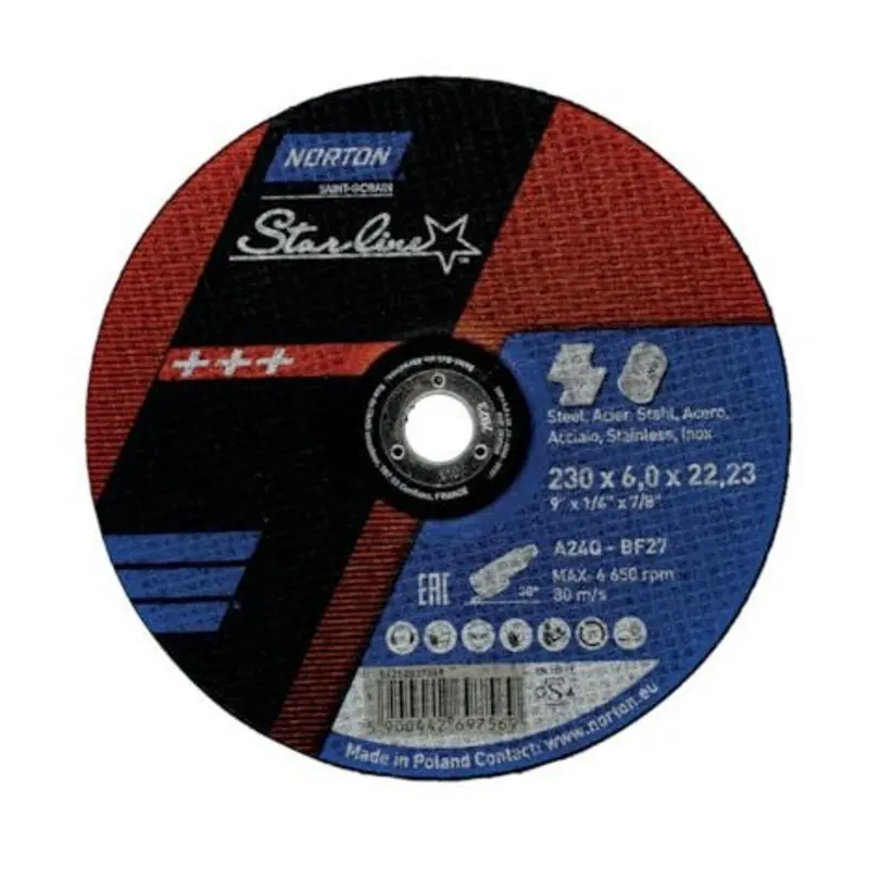 Norton 115 x 1 x 22.23mm 60 Grit Cut-Off Wheel Type 41
