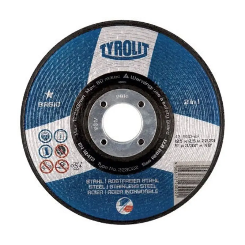 Tyrolit 178 x 3 x 22.23mm 30 Grit Aluminium Oxide Cut-Off Disc