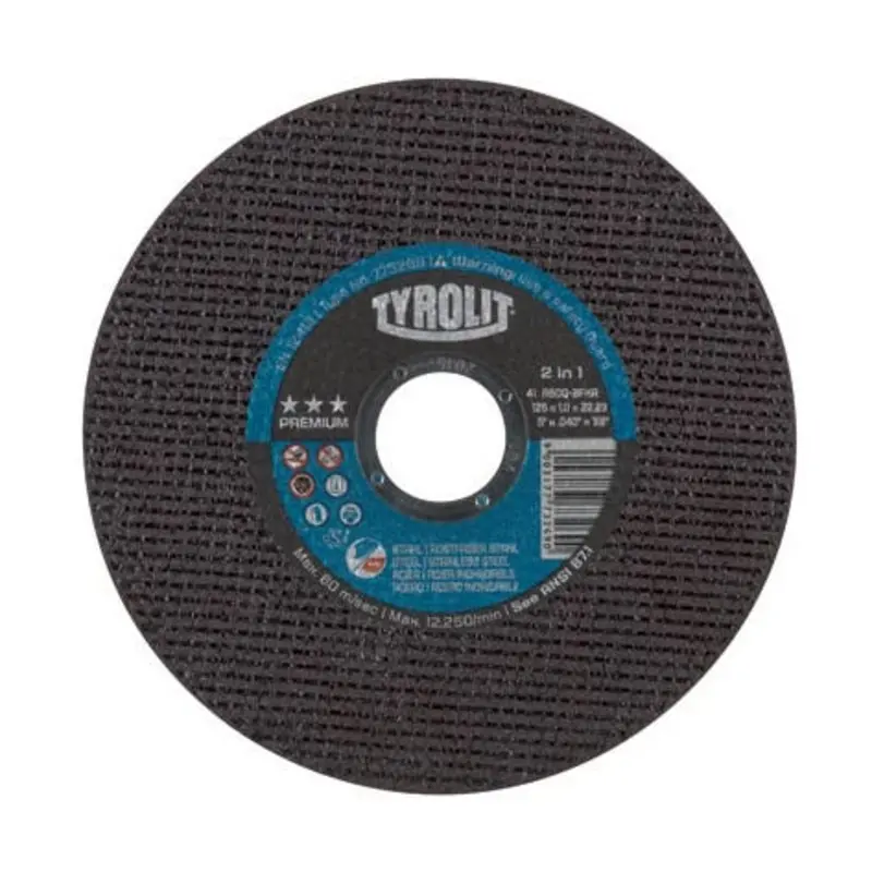 Tyrolit 125 x 1 x 22.23mm 60 Grit Aluminium Oxide Cut-Off Disc
