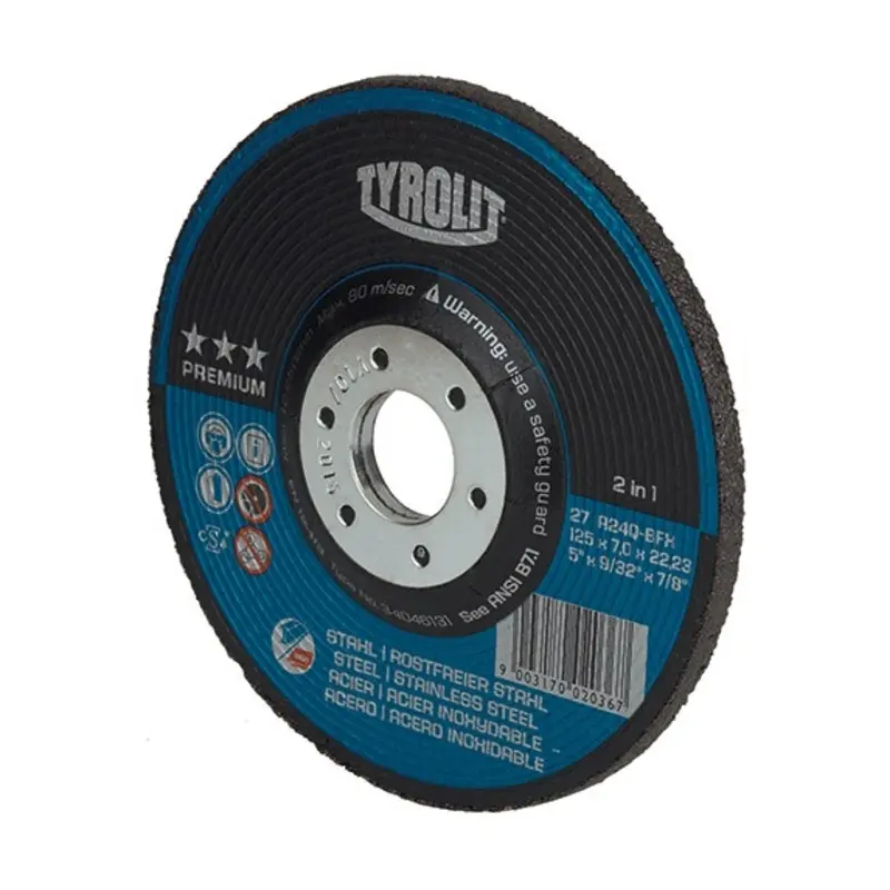 Tyrolit 230 x 7 x 22.23mm 24 Grit Aluminium Oxide Grinding Disc