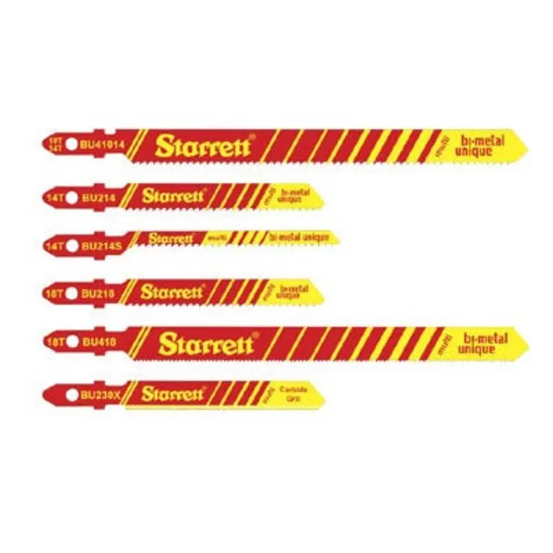 Starrett 4 x 3/8in 10-14TPI Straight/Curved Jigsaw Blade - Pack of 5