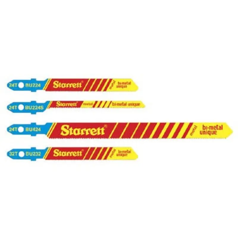 Starrett 4 x 3/8in 24TPI Straight/Curved Jig Saw Blade - Pack of 5