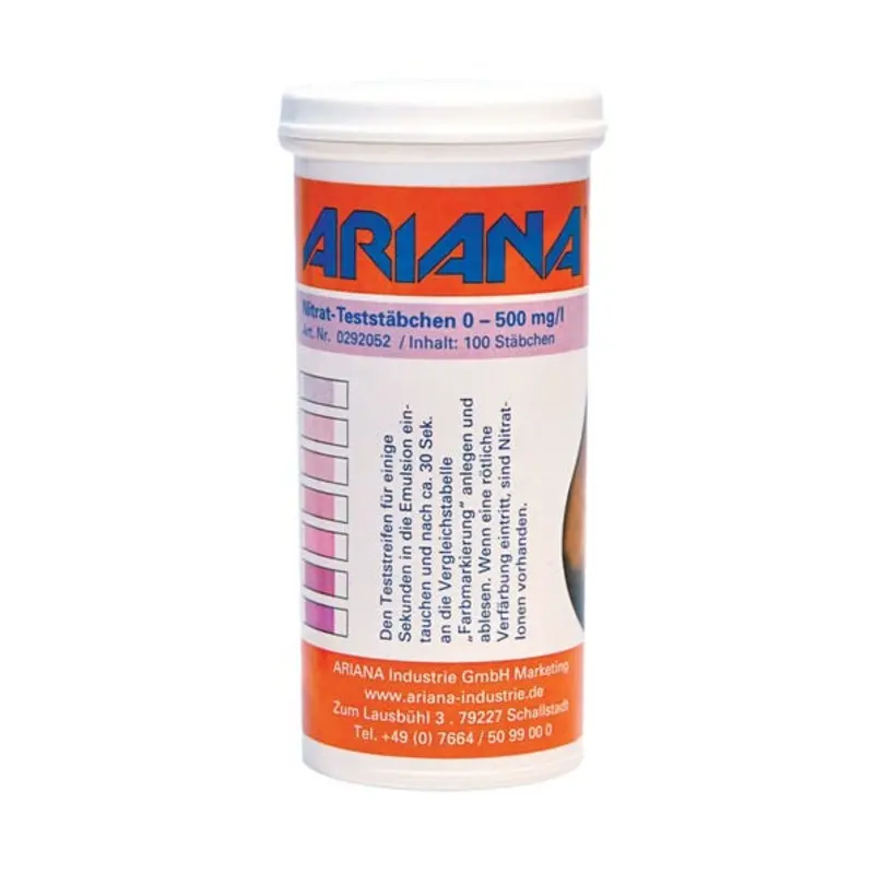 Ariana Nitrite Indicator Test Strips - 0 - 500mg/l - Pack of 100