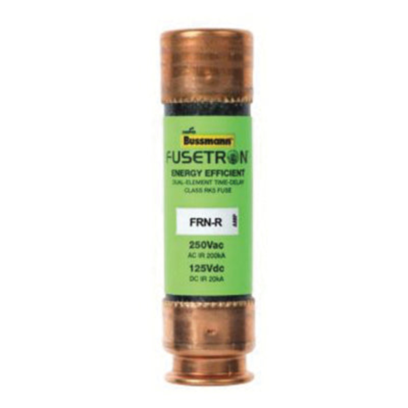 Bussmann Fusetron FRN-R Series FRN-R-25 Time Delay Fuse, 25 A, 250 VAC/125 VDC, 200 kA Interrupt, Class: RK5