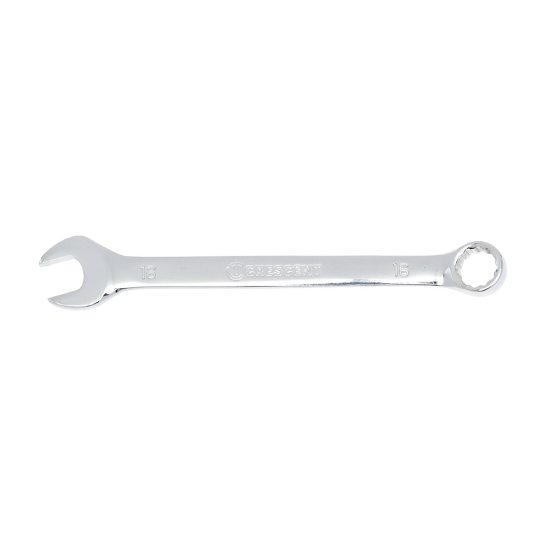CRESCENT CCW27-05 Combination Wrench, 16 mm Wrench Opening, 12-Point, 8.19 in OAL, Alloy Steel Wrench