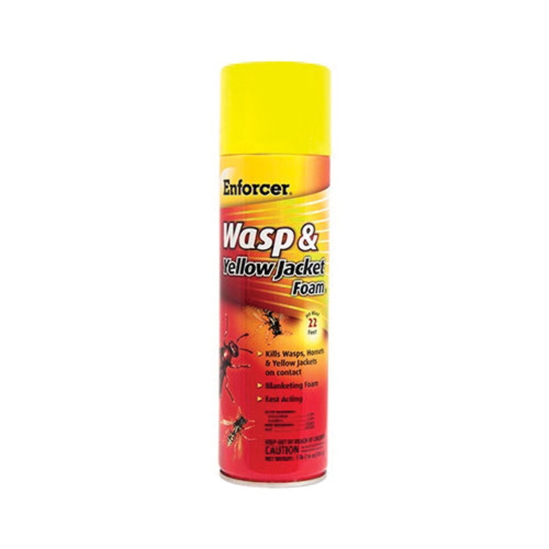 Enforcer FWH16 Wasp and Yellow Jacket Foam, Gas, Characteristic, Mild, Outdoor, Spray Application, 16 oz, Aerosol Can