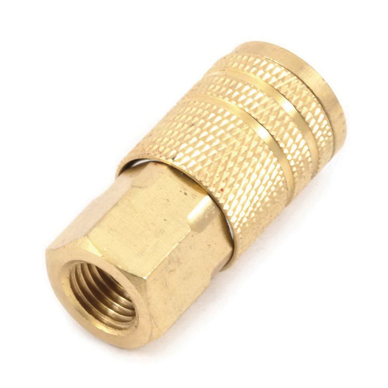 Forney 75317 Industrial/Milton Style Coupler, 1/4 in FNPT x 1/4 in, Brass