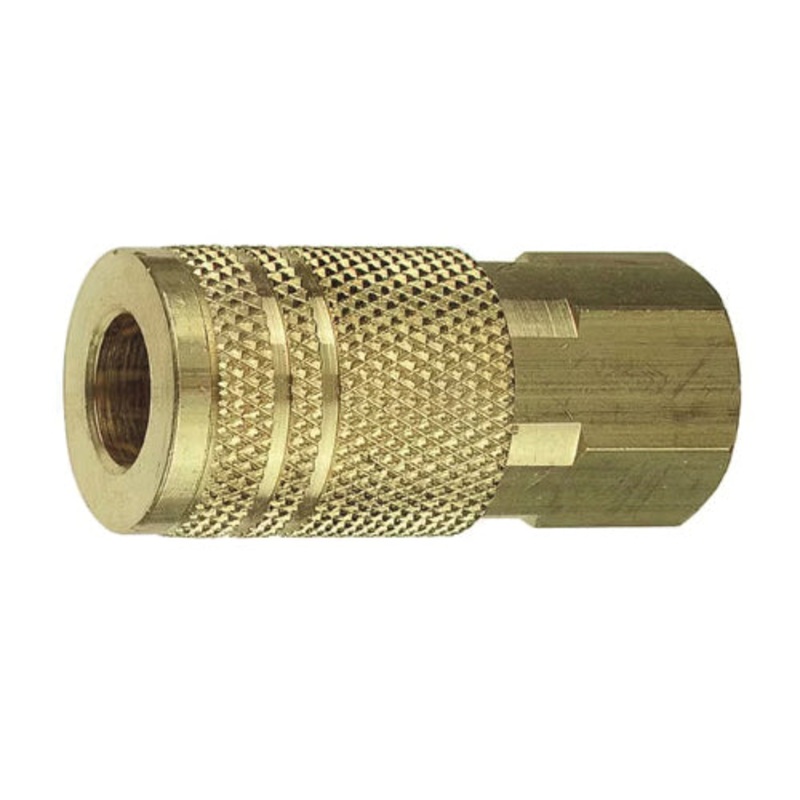 Forney Industrial/Milton 75240 Air Coupler, 1/4 in FNPT x 1/4 in FNPT, Brass