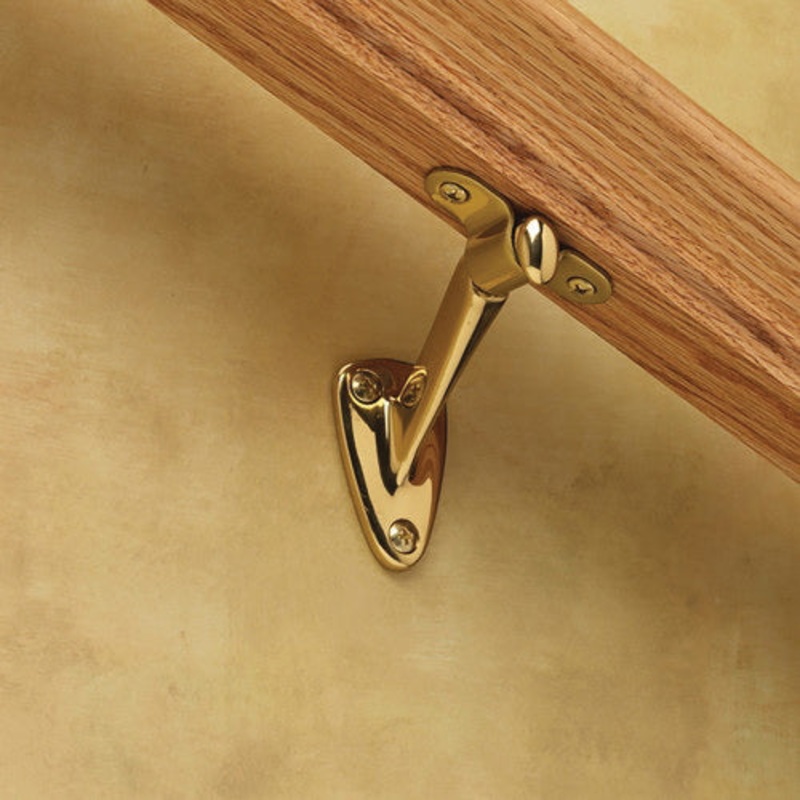 HARDWARE ESSENTIALS 851524 Handrail Bracket, Steel, Satin Nickel
