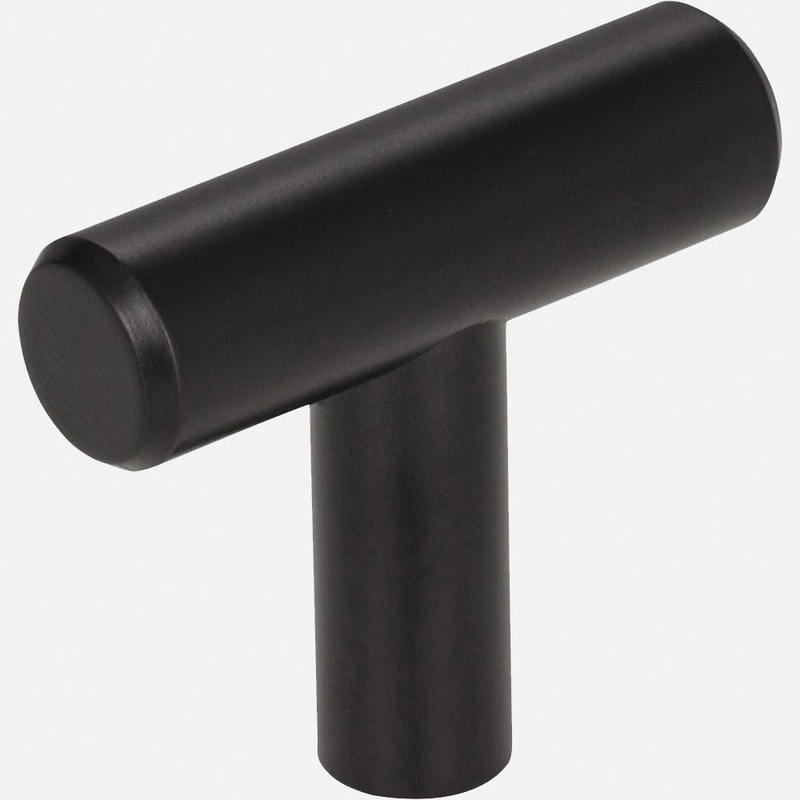 KASAWARE K294MB-4 T-Bar Cabinet Knob, 1-9/16 in L, 1-3/8 in Projection, Steel, Matte Black