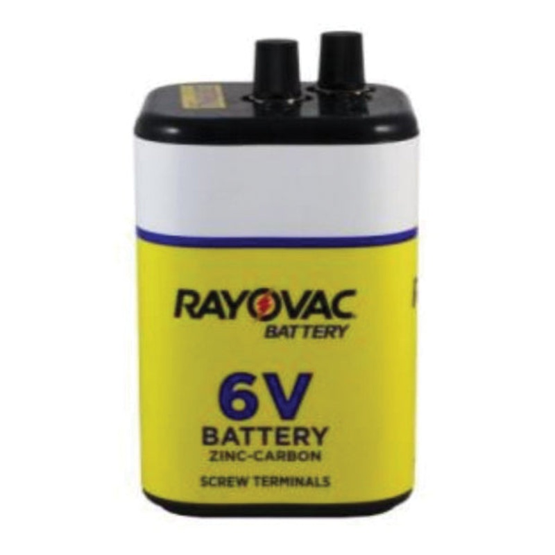 RAYOVAC 945R4C Heavy-Duty Battery, Carbon Zinc, 6V, 6 V Nominal